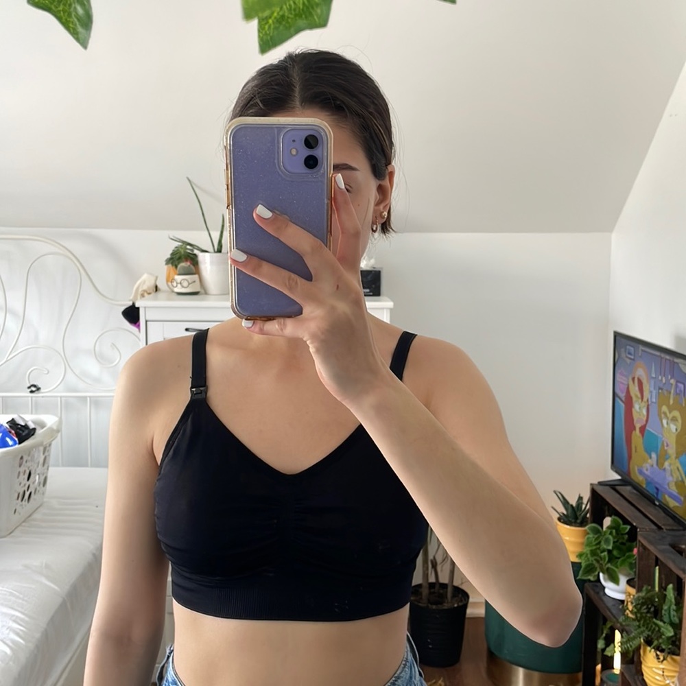 Black maternity bra size medium